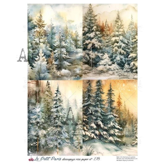 Twilight Pines Quad Rice Paper (278) - Le Petit Paris/AB Studios