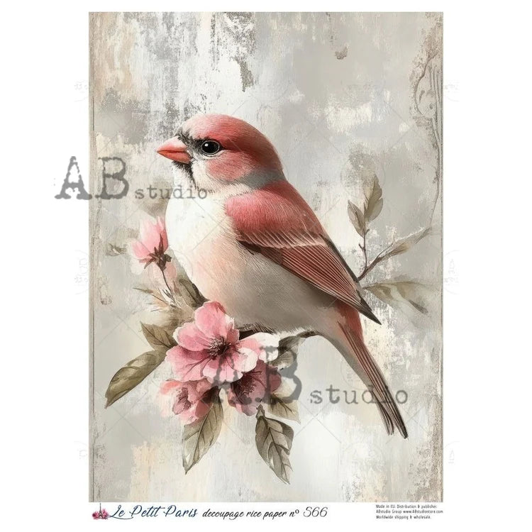 Blushing Sparrow Rice Paper (566) - Carte Italiano