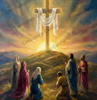 Resurrection Morning Cross Rice Paper (DC921) - Decoupage Central