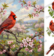Cherry Blossom Cardinal Rice Paper (DC25) - Decoupage Central
