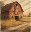 Old Glory Barn Rice Paper (DC951) - Decoupage Central