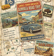 Small Town America Summer Road Trip Rice Paper (DC960) - Decoupage Central