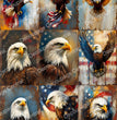 Patriotic Eagle Portrait Collection Rice Paper (DC977) - Decoupage Central
