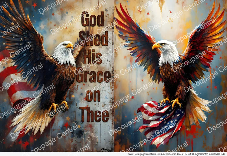 God Shed His Grace on Thee Rice Paper (DC978) - Decoupage Central