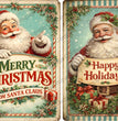 Santa's Holiday Greetings Rice Paper (DC990) - Decoupage Central