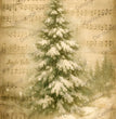 Silent Night Christmas Tree Rice Paper (DC996) - Decoupage Central