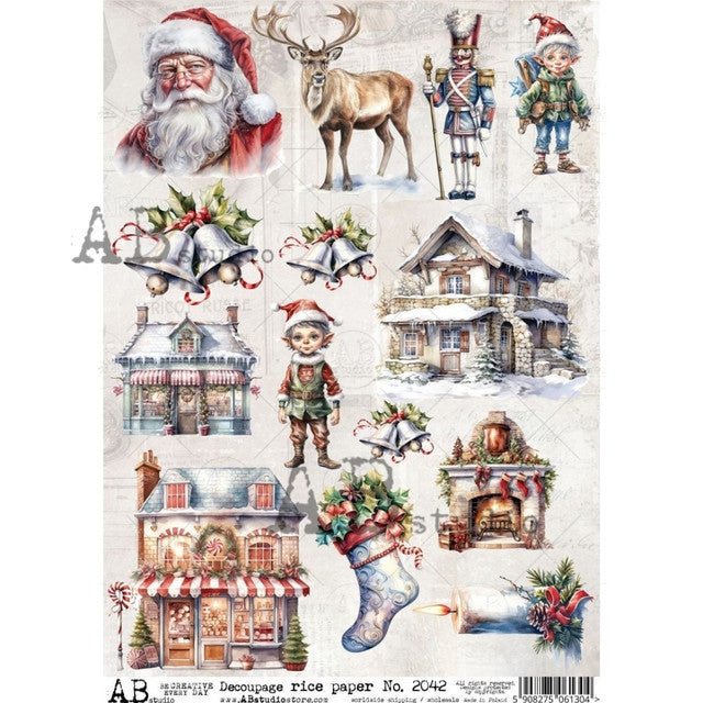 Elves & Holiday Stores (#2042) Rice Paper- AB Studios
