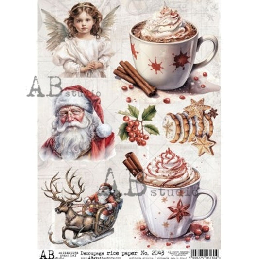 Peppermint Cocoa (#2043) Rice Paper- AB Studios