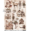 Sepia Elves & Holiday Stores (#2060) Rice Paper- AB Studios