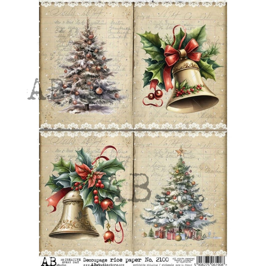 Holiday Trees & Bells (#2100) - AB Studios