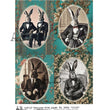 Distinguished Bunny Portraits (#2246) Rice Paper- AB Studios