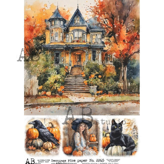 Victorian House 4 Scenes (#2265) Rice Paper- AB Studios