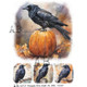 Four Fall Ravens (#2267) Rice Paper- AB Studios