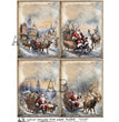 Santa In His Sleigh 4 Pack (#2383) Rice Paper- AB Studios