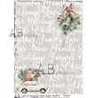 Christmas Script (#2509) Rice Paper- AB Studios