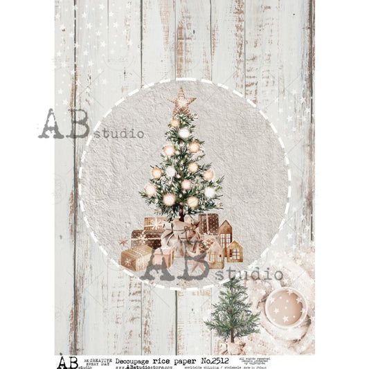 Farmhouse Christmas Tree (#2512) Rice Paper- AB Studios