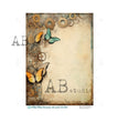 Steampunk Butterfly Journal Page (#ID136) Rice Paper- AB Studios
