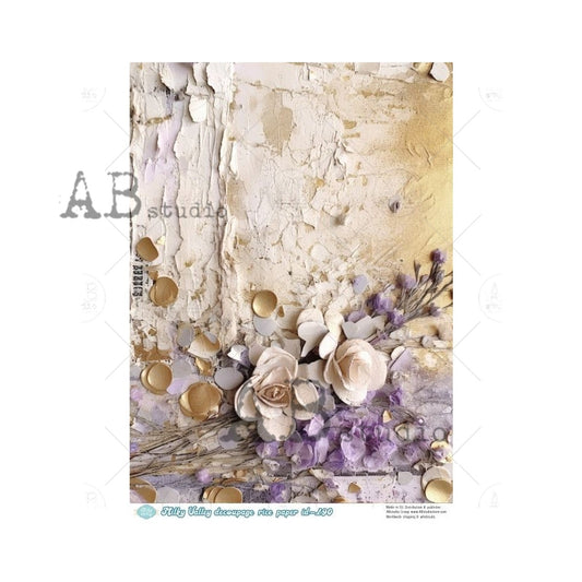 Milk & Honey Lavender (#MV190) Rice Paper- AB Studios  Decoupage Queen