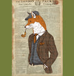 London Pack Fox Decoupage Tissue - Deborah Bucher Designs