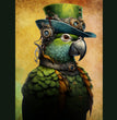 Steampunk Parrot Right Decoupage Tissue - Deborah Bucher Designs