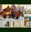 Vintage Christmas Card 3 Decoupage Tissue - Deborah Bucher Designs