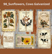 Sunflowers, Cows Galvanized Decoupage Tissue - Deborah Bucher Designs