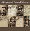 Steampunk Women & Ephemera Decoupage Tissue - Deborah Bucher Designs