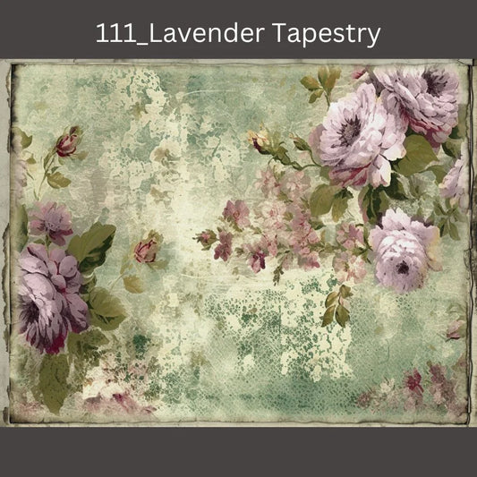 Lavender Tapestry Decoupage Tissue - Deborah Bucher Designs