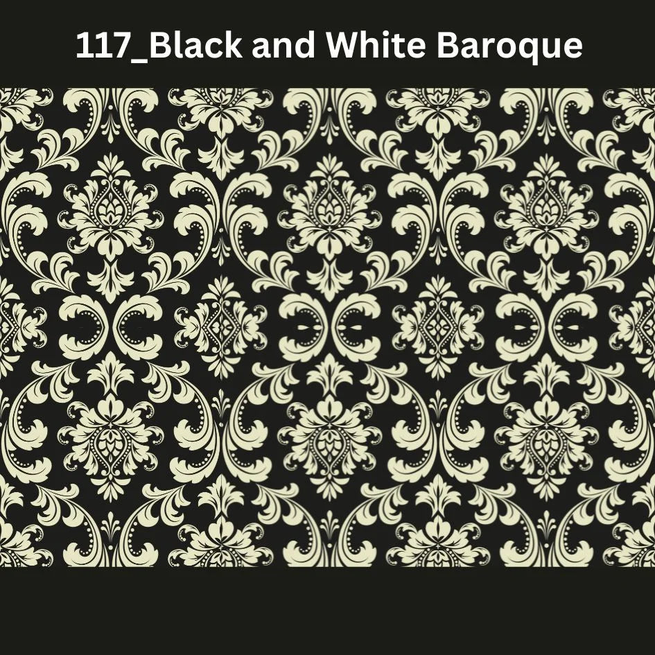 Black & White Baroque Decoupage Tissue - Deborah Bucher Designs