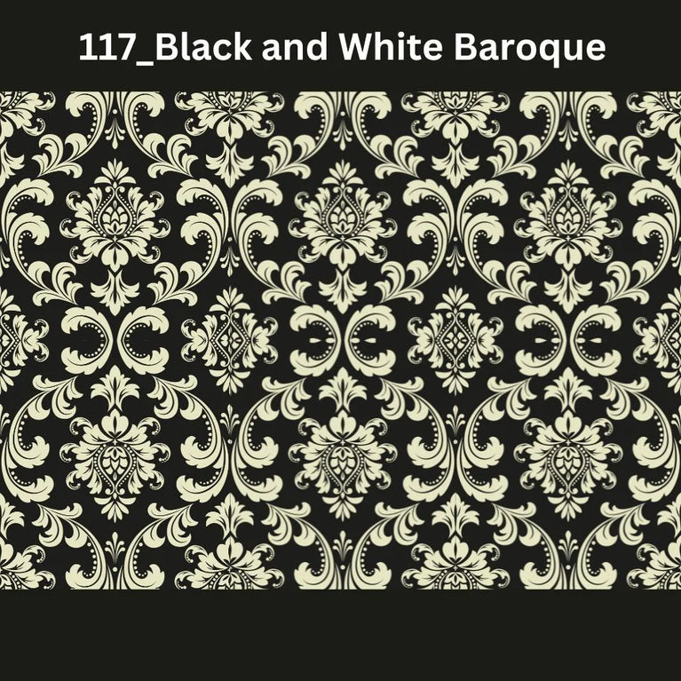 Black & White Baroque Decoupage Tissue - Deborah Bucher Designs