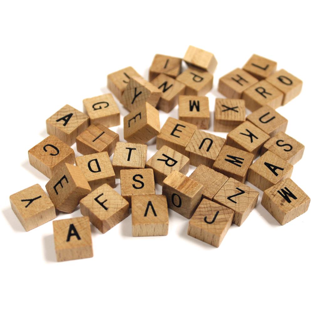 Decorative Wood Alphabet Tiles - NTS