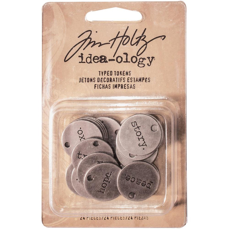 Metal Typed Tokens by Tim Holtz - NTS