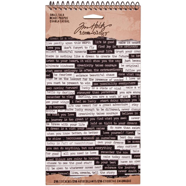 Small Talk Spiral Bound Sticker Book by Tim Holtz - NTS