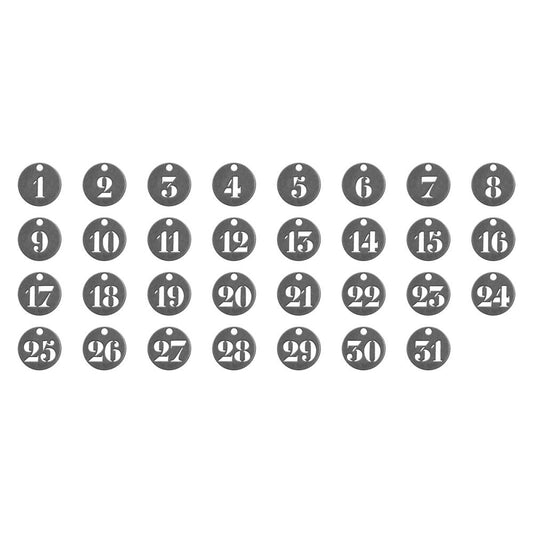 Metal Number Tokens by Tim Holtz - NTS