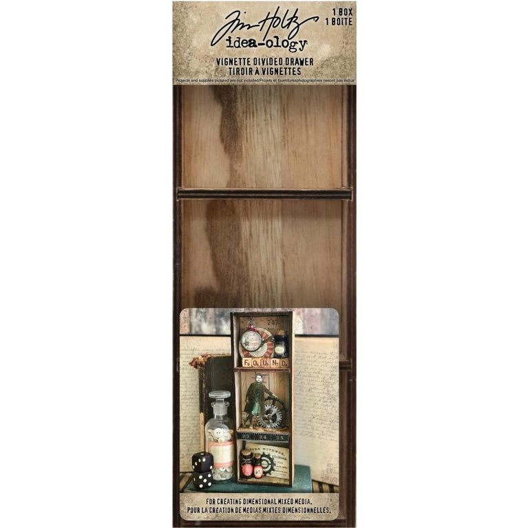 Wooden Vignette Divided Drawer by Tim Holtz - NTS