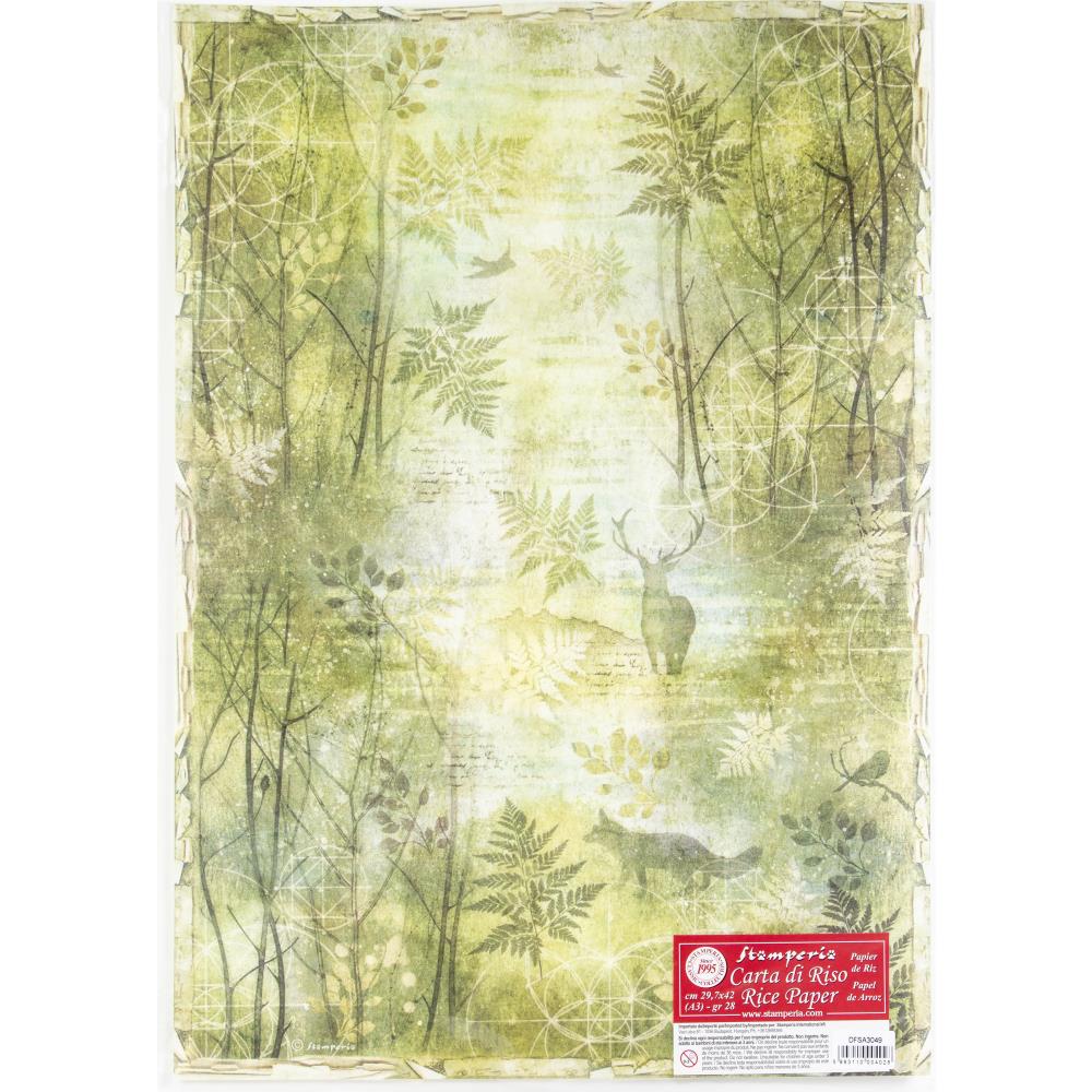 Green Forest Rice Paper, 11.75"x16.75" - NTS