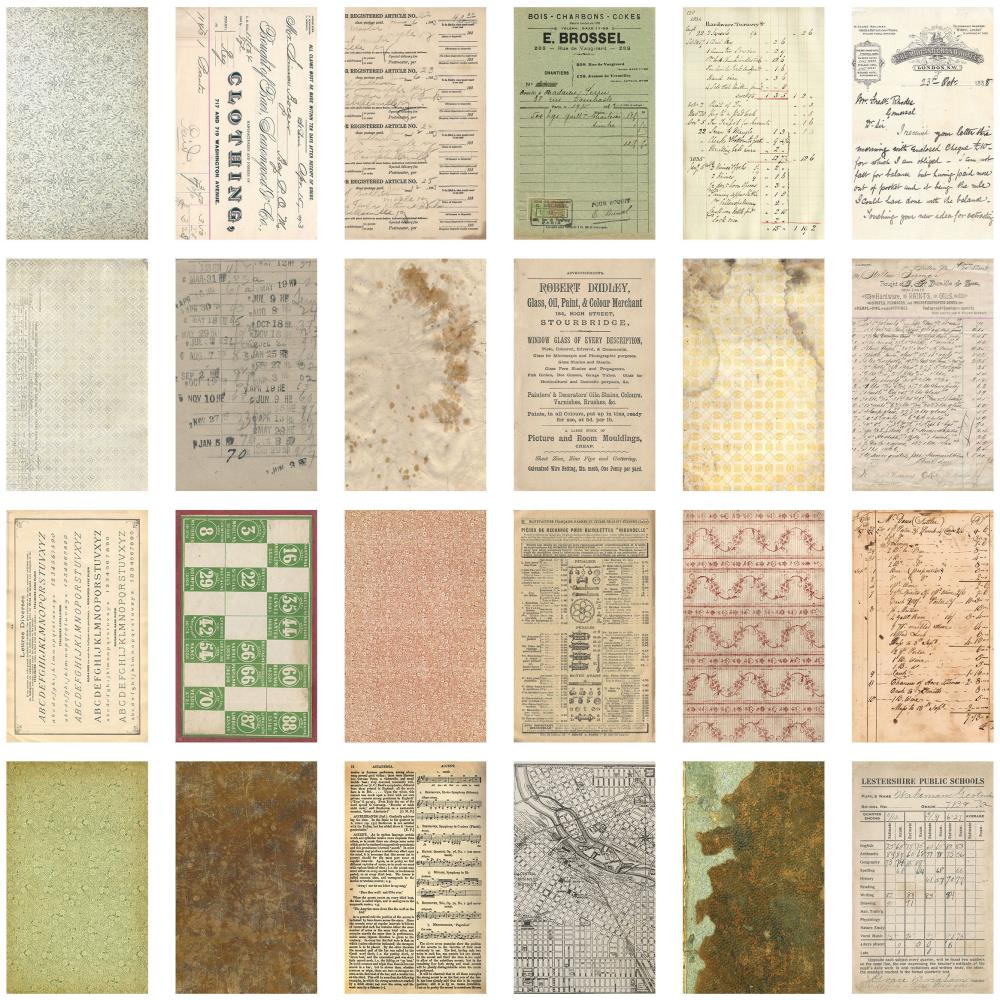 Volume #1 Backdrops, Double Sided Cardstock by Tim Holtz - NTS