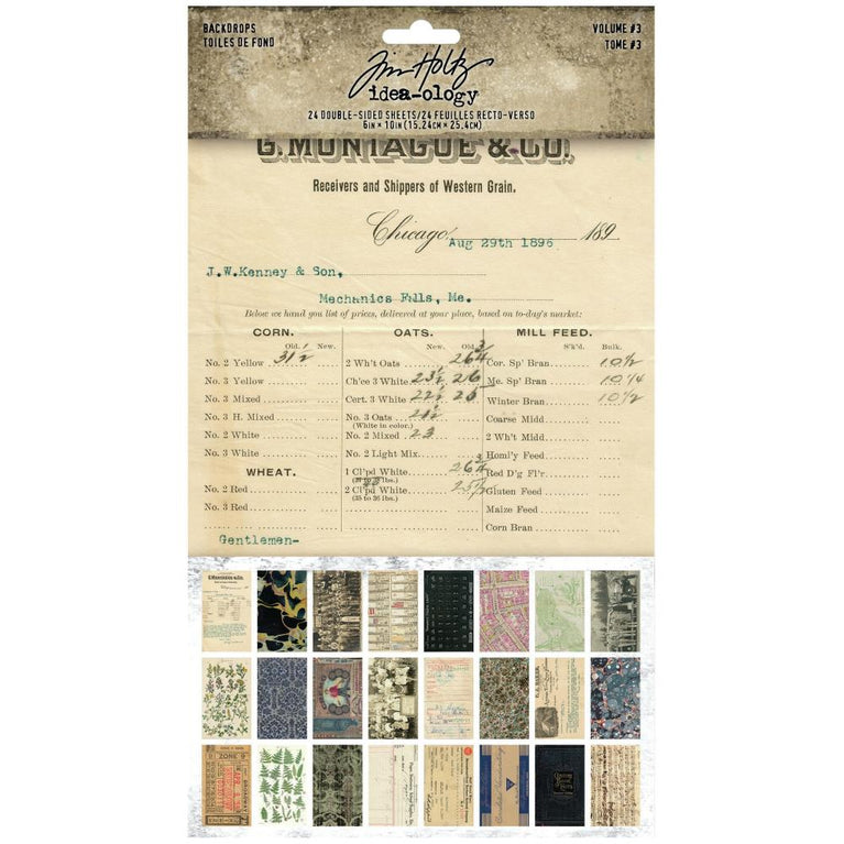 Volume #3 Backdrops, Double Sided Cardstock by Tim Holtz - NTS