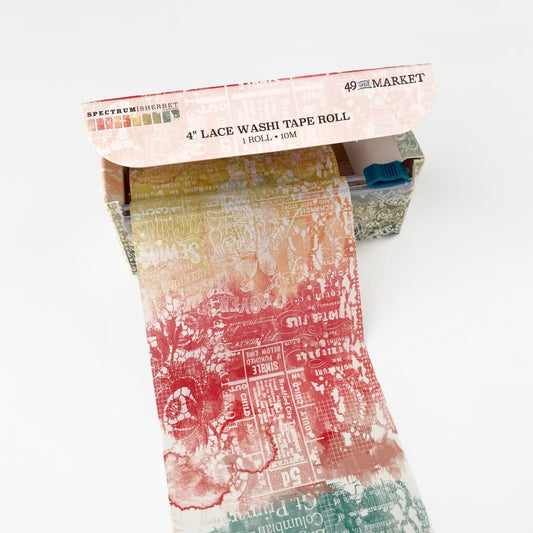 Spectrum Sherbet 4" Lace Washi Tape Roll- NTS