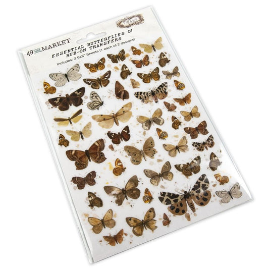 Essential Butterflies 01 Rub-Ons, 6" x 8" - NTS