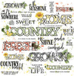 Countryside Sentiments Rub-Ons, 12" x 12" - NTS