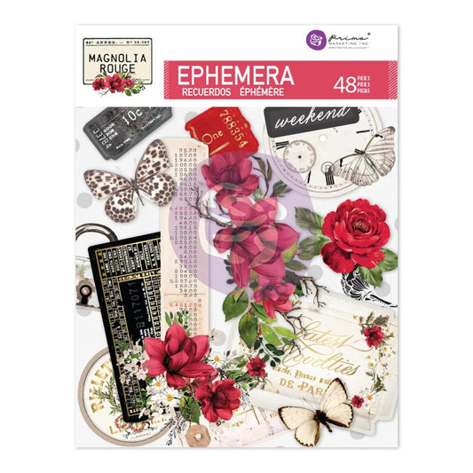 Magnolia Rouge Ephemera Cardstock - NTS