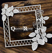 Chipboard Rose Layered Frame - SnipArt