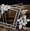 Chipboard Rose Layered Frame - SnipArt