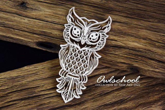 Chipboard Openwork Layered Owl - SnipArt