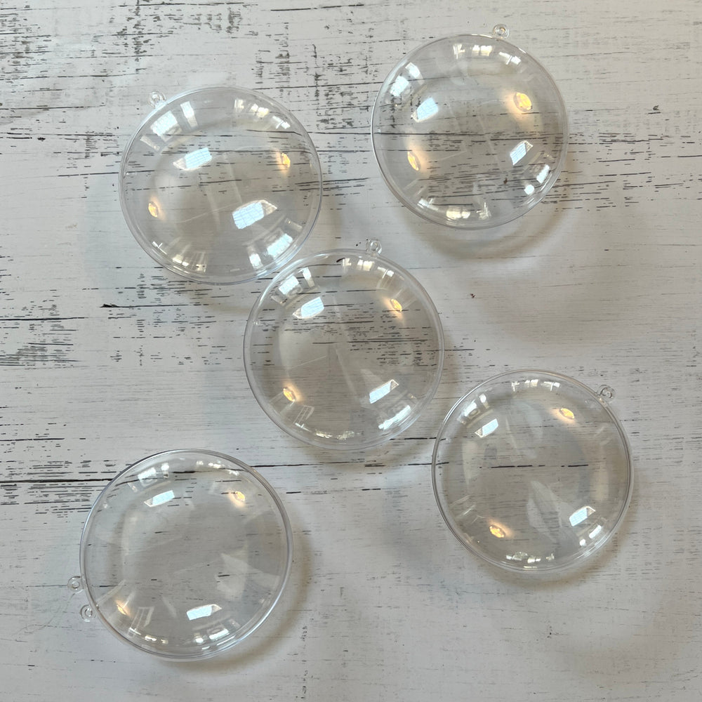 Clear Flat Baubles (Pack of 5) - Decoupage Queen