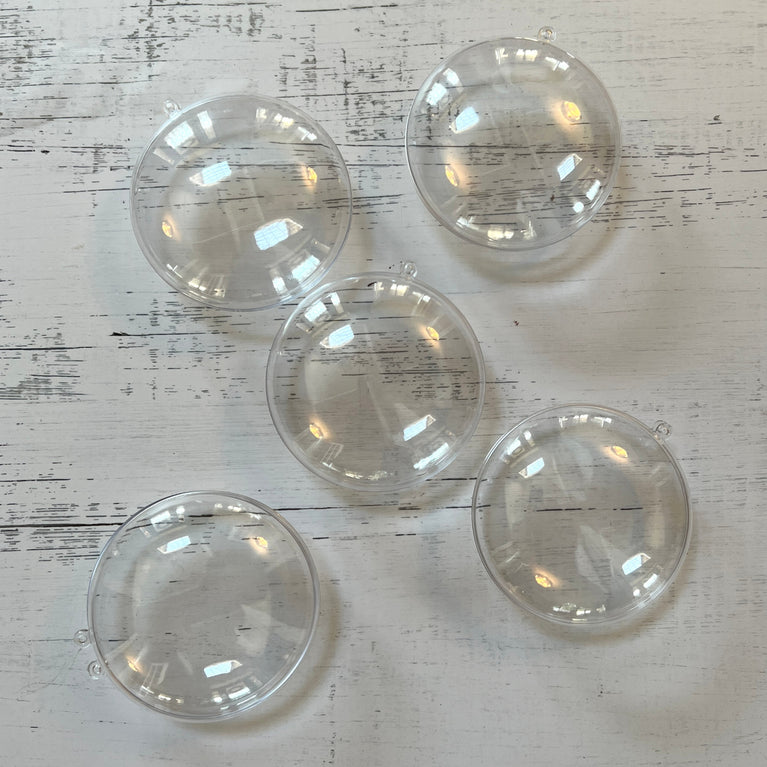 Clear Flat Baubles (Pack of 5) - Decoupage Queen