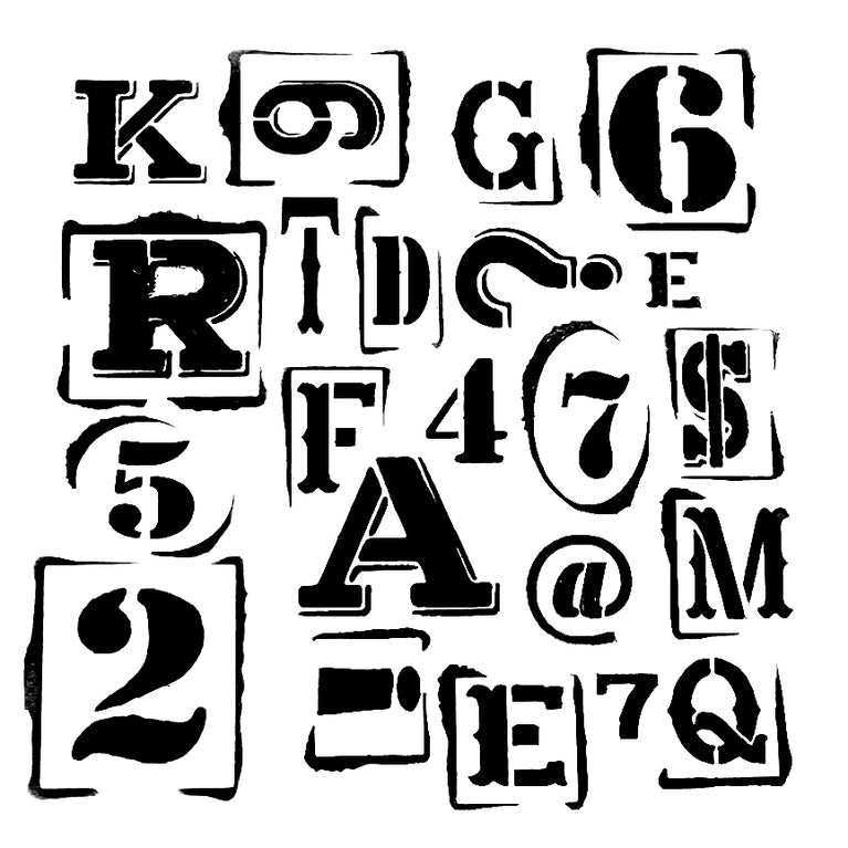 Numbers Stencil - Roycycled