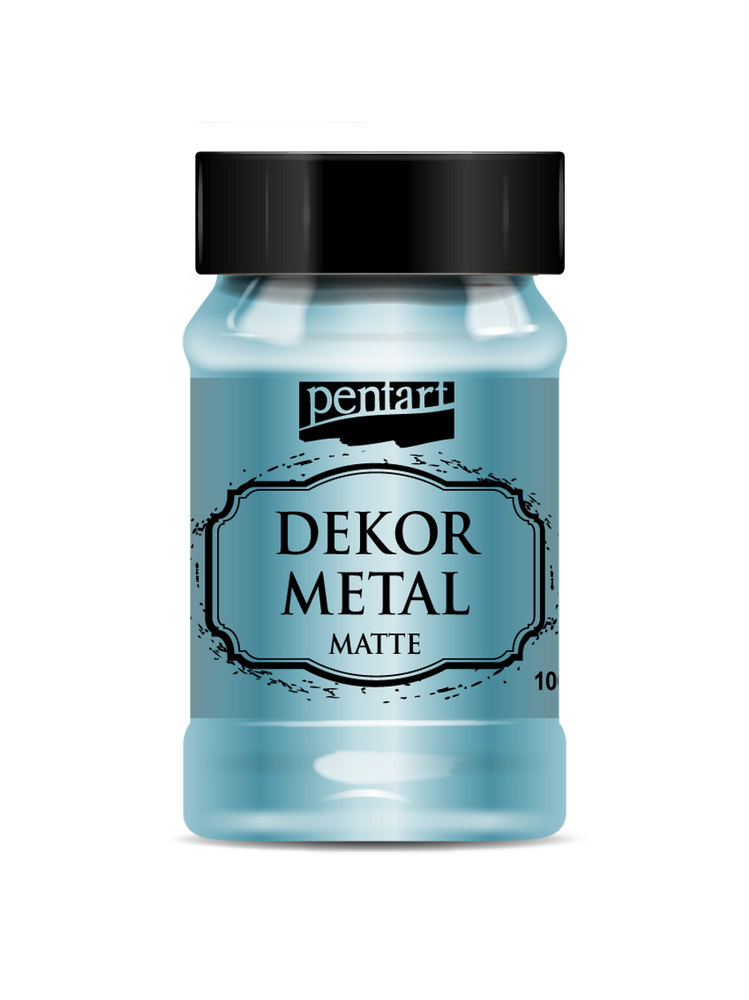 Pentart Dekor Metal Matte Turquoise Acrylic Paint