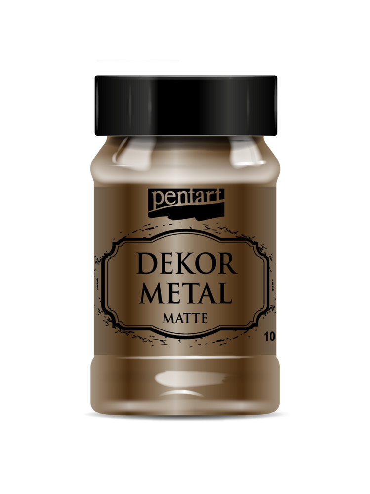Pentart Dekor Metal Matte Chocolate Acrylic Paint